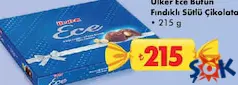 ÜLKER ECE BÜTÜN FINDIKLI SÜTLÜ ÇİKOLATA 215 G - BAYRAM ŞEKERİ/ÇİKOLATASI